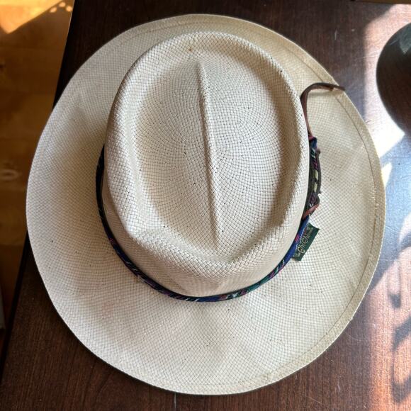 Vintage Chi Chi Collection Straw Hat Golf Multicolor Band small medium - Picture 8 of 12